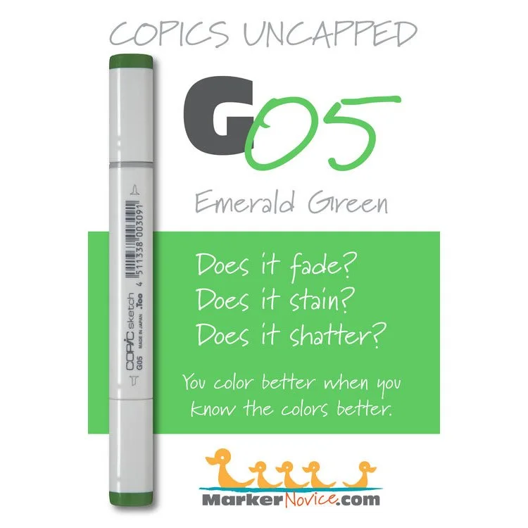 G05 - Copic Sketch Marker Emerald Green — Violeta Ink